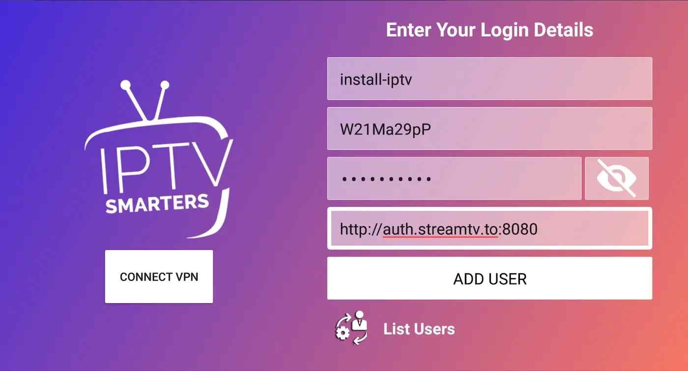 Smarters Iptv Pro Application LOGIN
