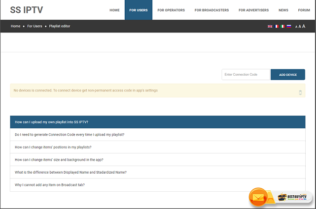 SS IPTV Application Users